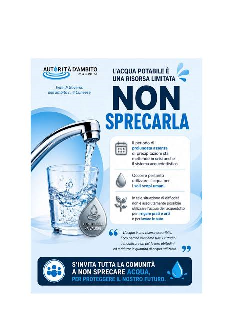 Uso razionale della risorsa idrica disponibile da pubblico acquedotto